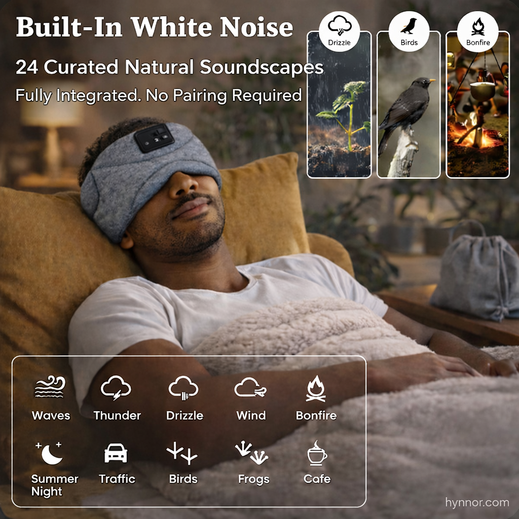 HYVNOR™ Wireless Sleep Headband – Bluetooth Comfort Mask
