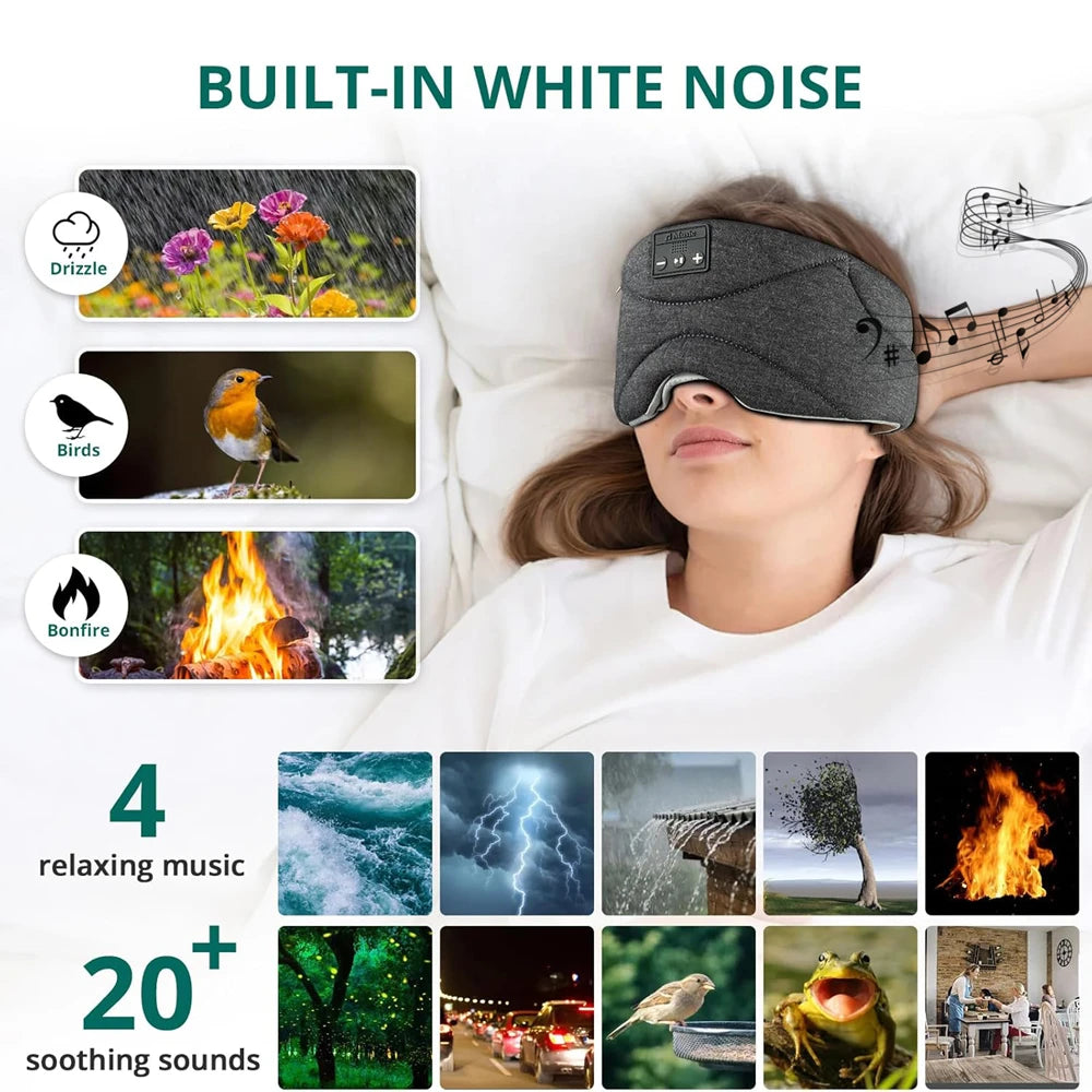 HYVNOR™ Wireless Sleep Headband – Bluetooth Comfort Mask